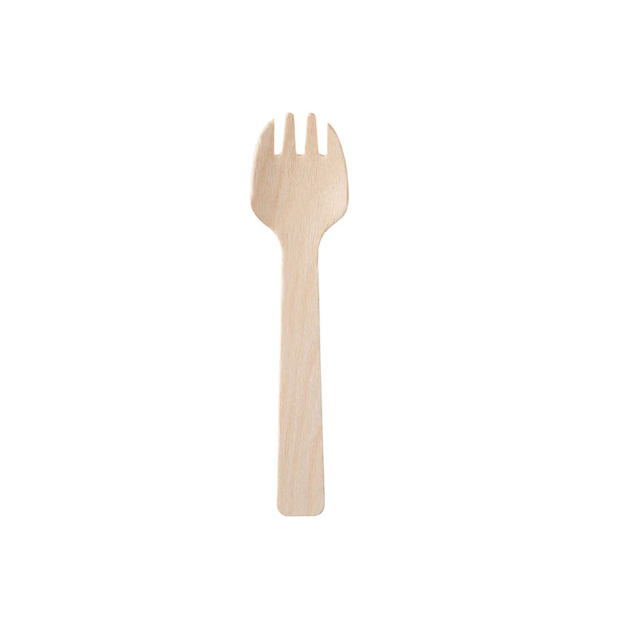 4" Wooden Taster Forks - 1000 count - Disposable - Eco Friendly - Compostable - Biodegradable