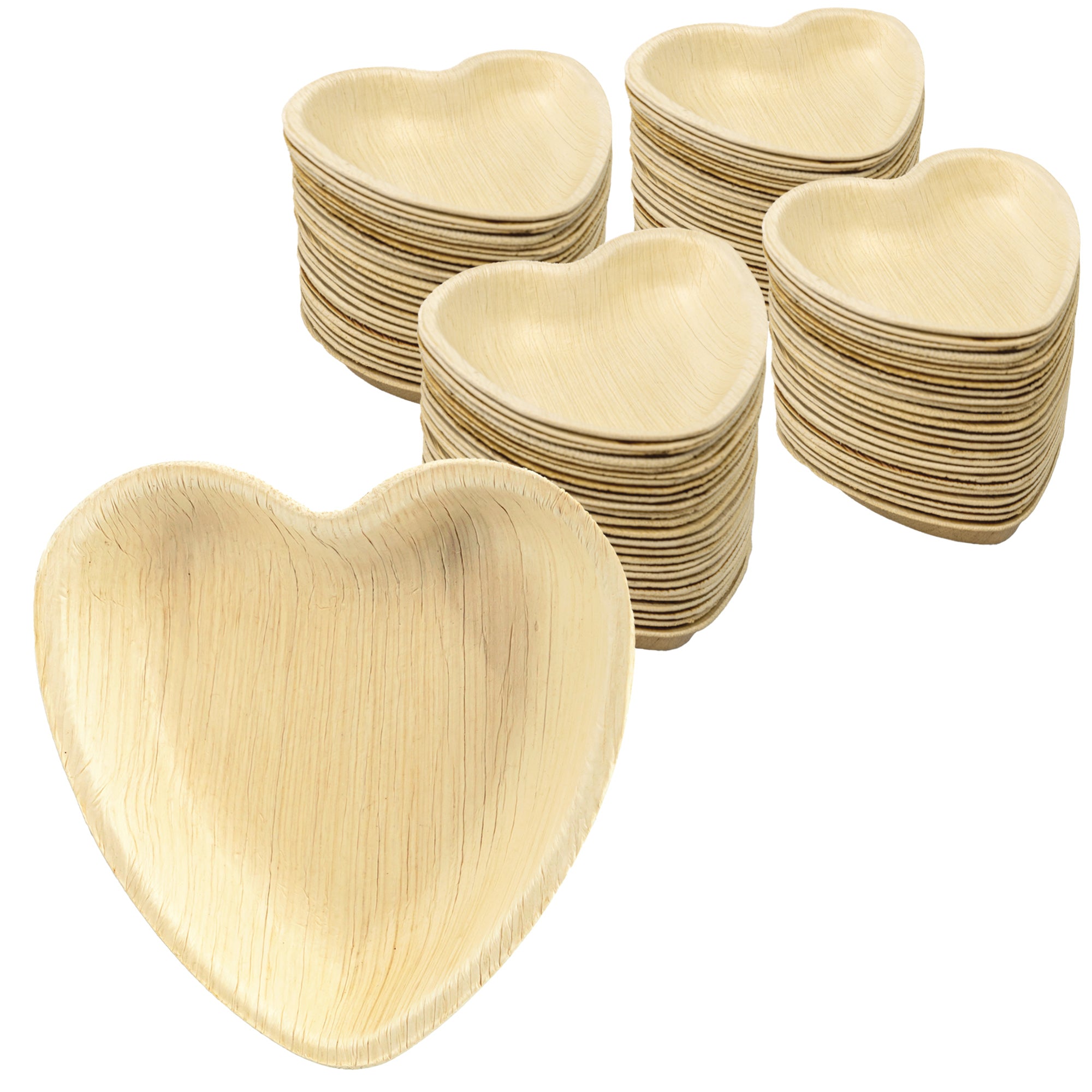 Eco-gecko 200 Disposable 4" Heart Palm Leaf Plates