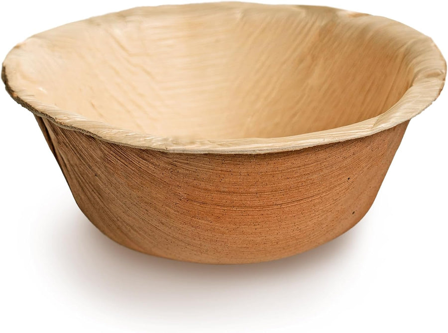Eco-gecko 100 Disposable 6" Round Palm Leaf Bowls