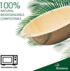 Eco-gecko 100 Disposable 8.5" Round Palm Leaf Serving Bowls