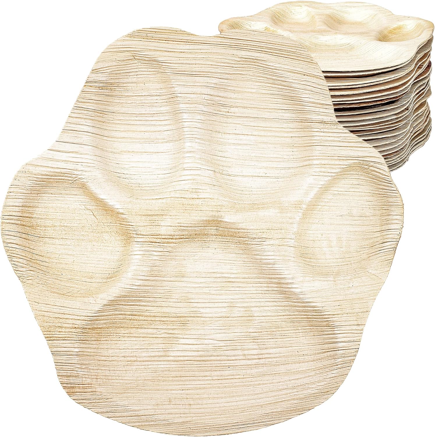 Eco-gecko 100 Disposable 10" Paw Palm Leaf Plates