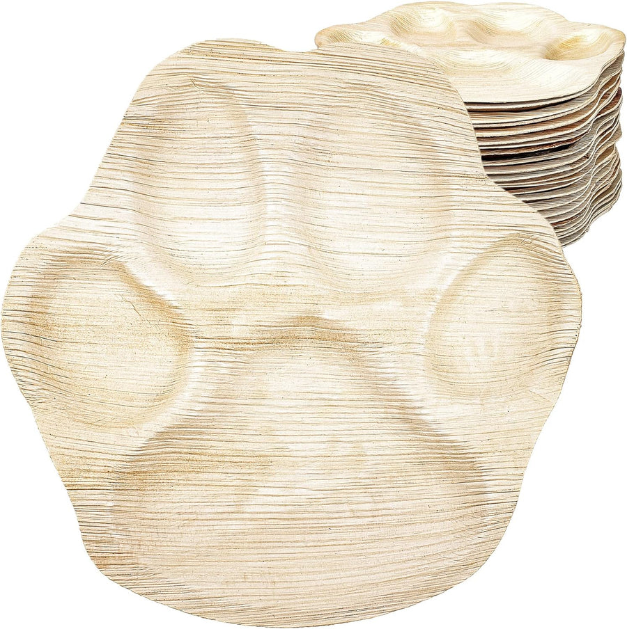 Eco-gecko 100 Disposable 10" Paw Palm Leaf Plates