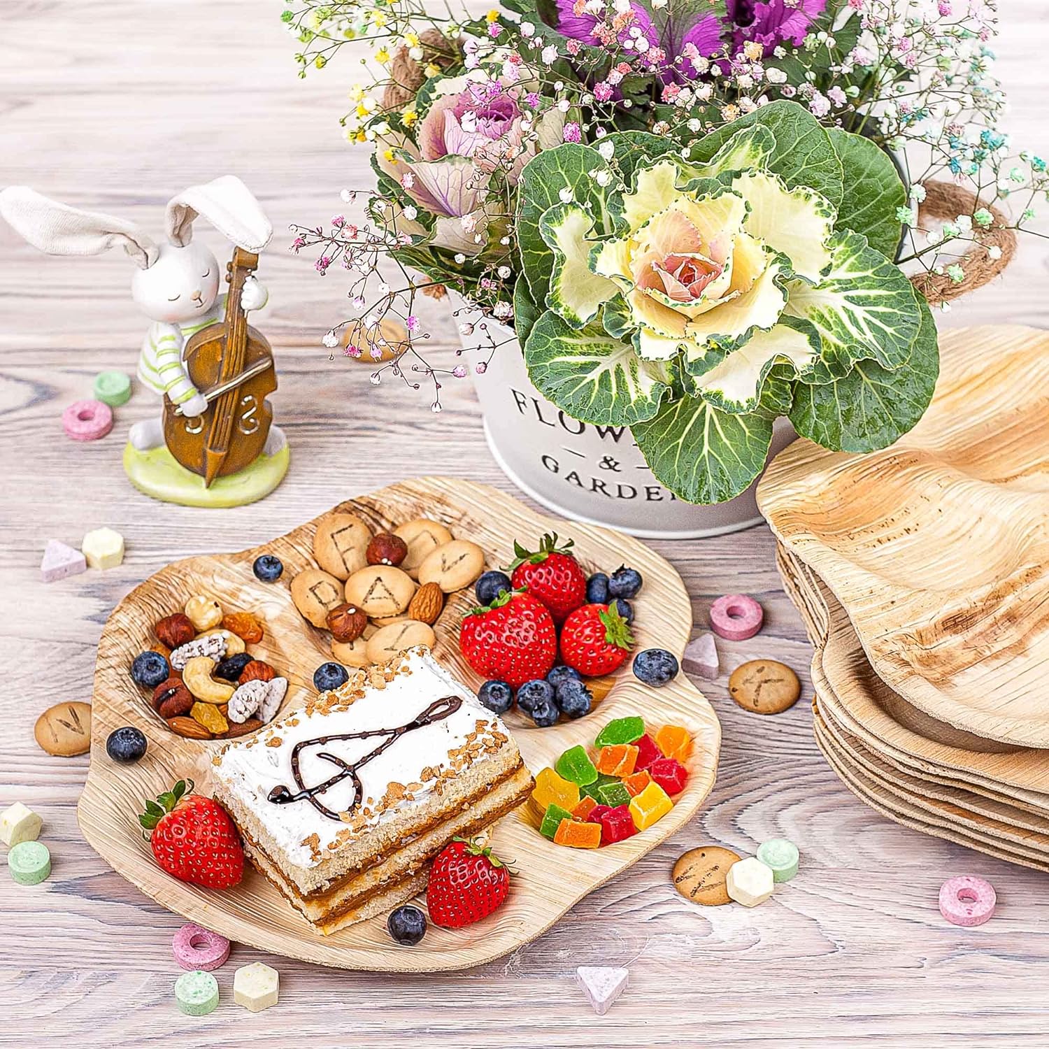 Eco-gecko 100 Disposable 10" Paw Palm Leaf Plates