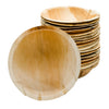Eco-gecko 100 Disposable 8.5" Round Palm Leaf Serving Bowls