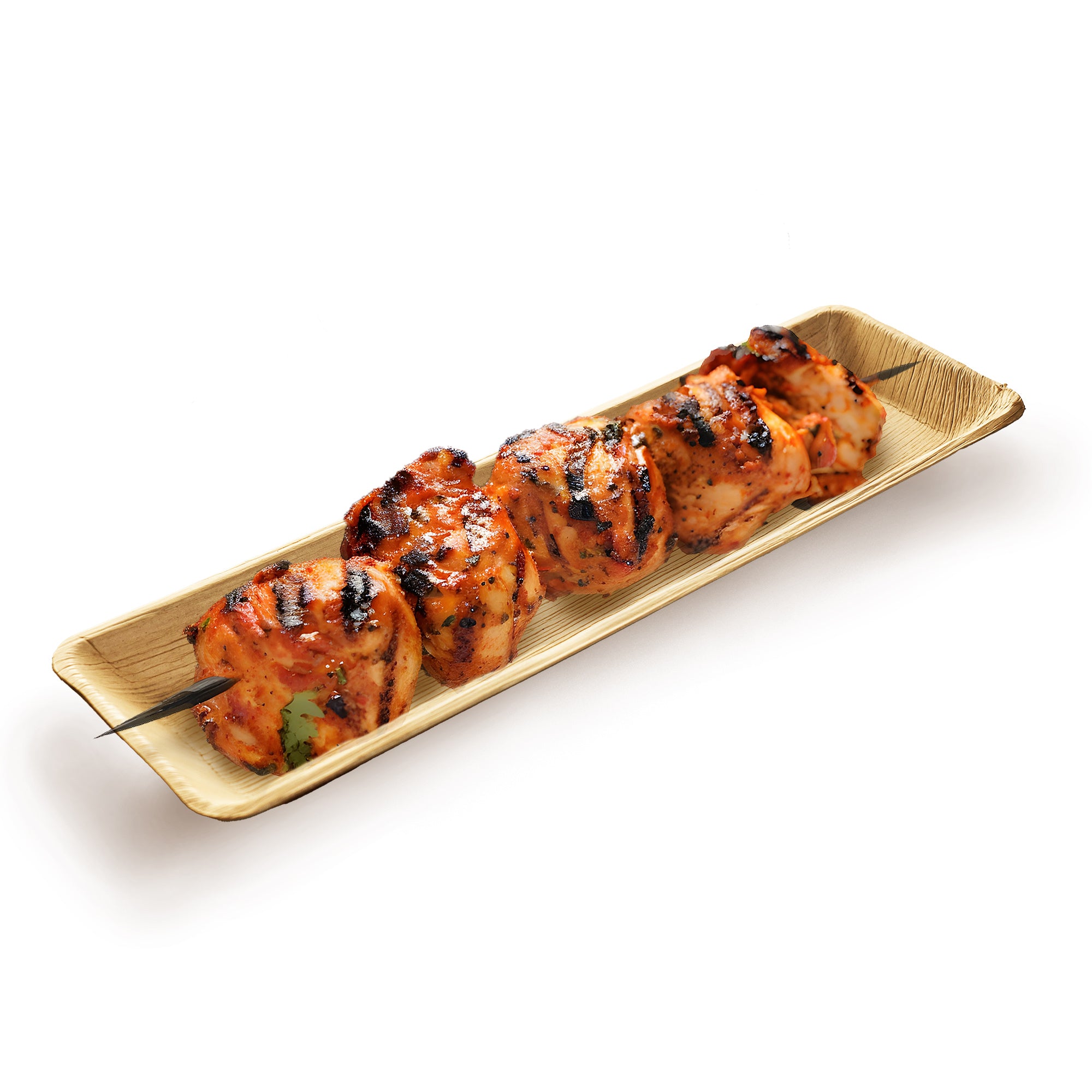 Eco-gecko 100 Disposable 13"x4" Rectangle Palm Leaf Trays