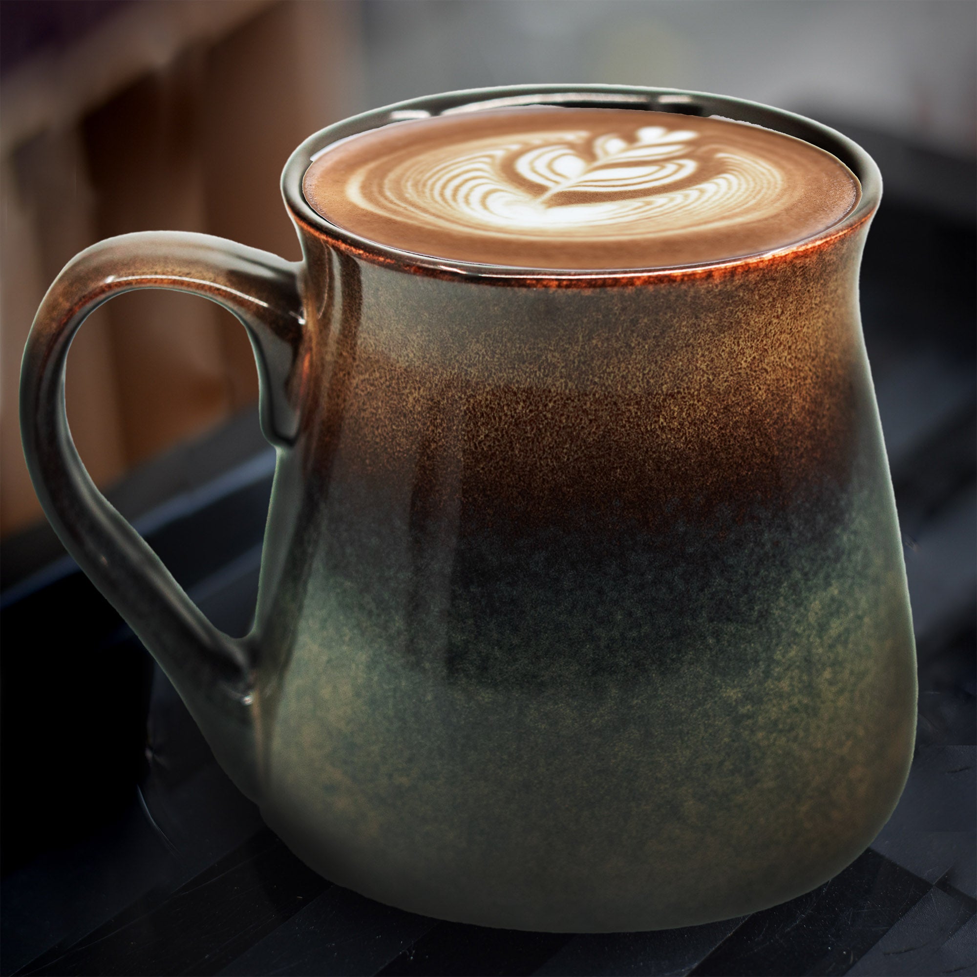 Large Coffee Mug Pottery Soup Mug Stoneware Coffee Mug, Red and