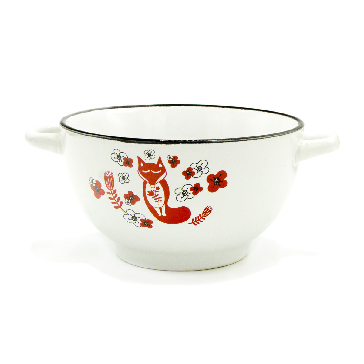 Bake & Serve - Large Ceramic Soup Bowls With Handles - 30 Ounce - Set -  ecodesign-us