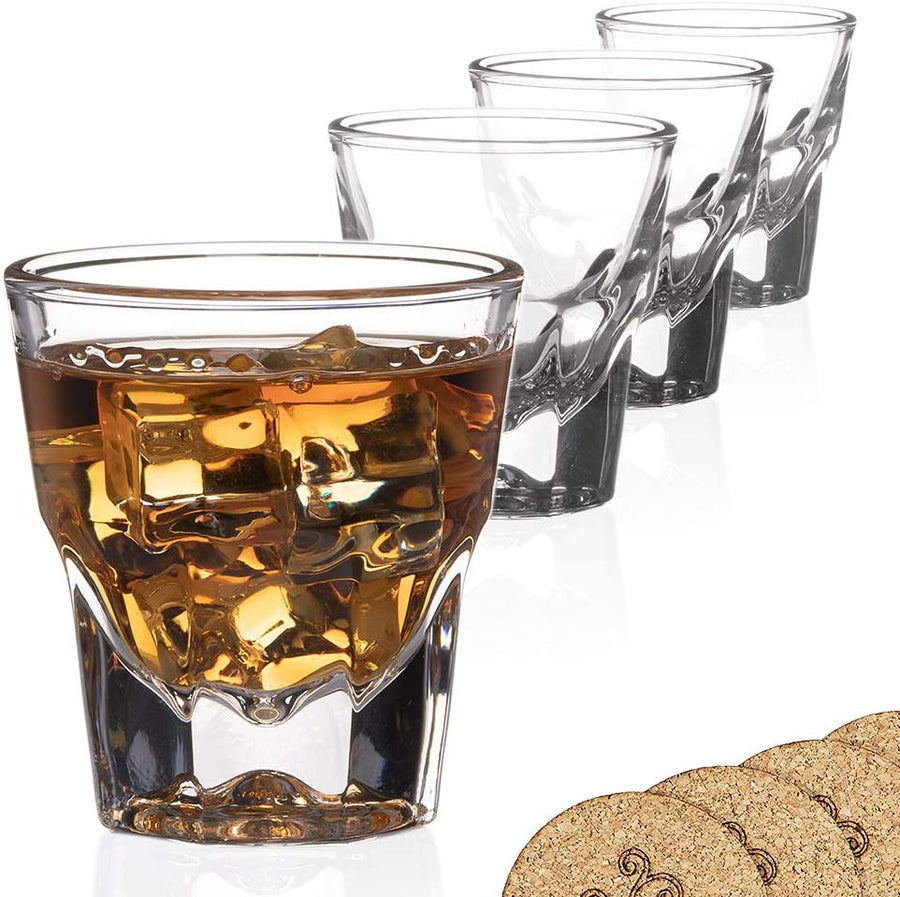 Set of 4 Gibraltar Rocks / Espresso Glasses - 4.5 ounce - for cortado coffee shots