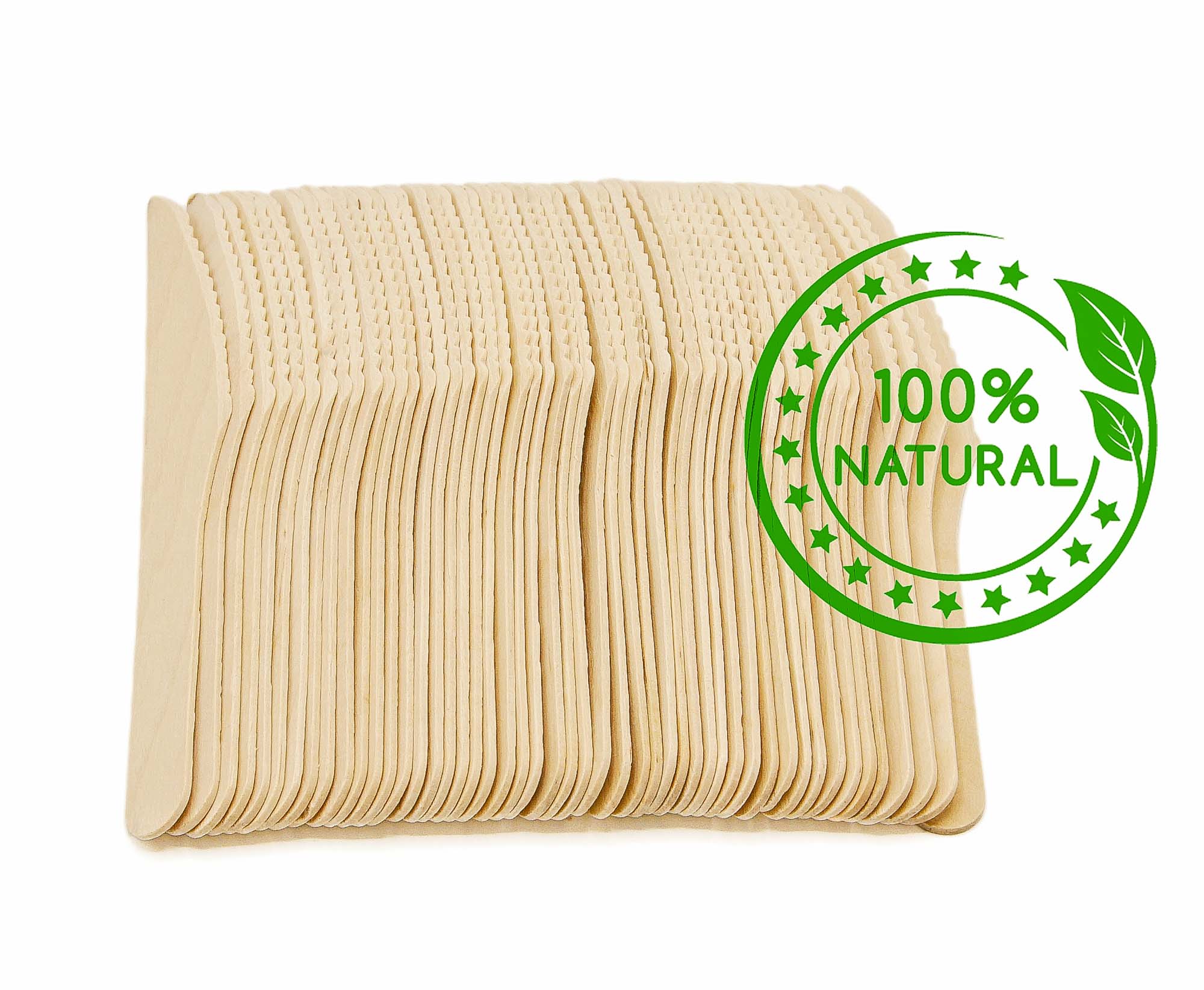 6.5" Wooden Knife - 1000 count - Disposable - Eco Friendly - Compostable - Biodegradable