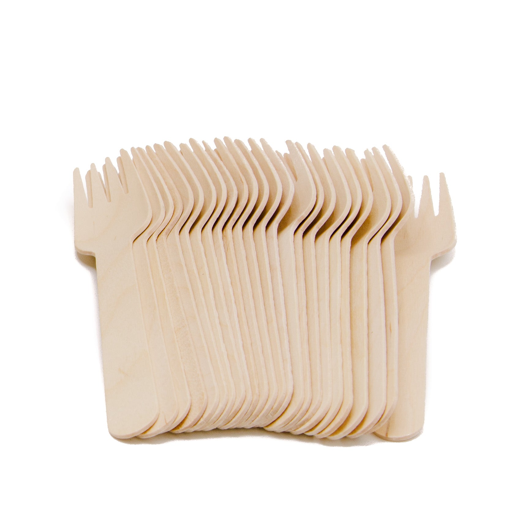 6.5" Wooden forks - 1000 count - Disposable - Eco Friendly - Compostable - Biodegradable